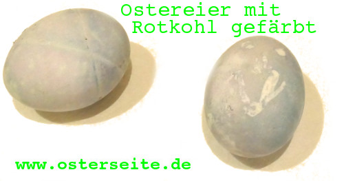 Ostereier mit Rotkohl gefrbt